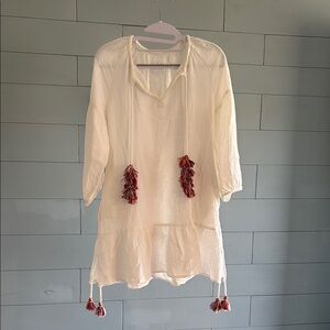 Sundays white tunic‎ with tassels